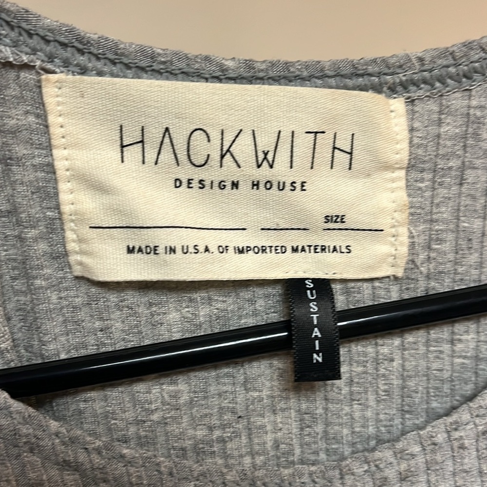Hackwith Design House Gray Ribbed T-Shirt Dress - Picture 2 of 5